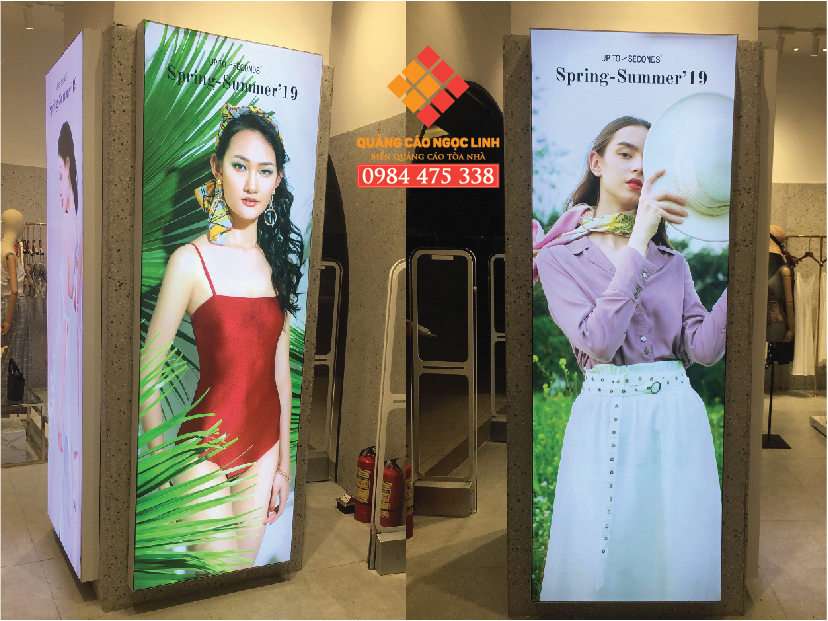 Hộp đèn quảng cáo tại showroom thời trang UP TO SECONDS AEON LONG BIÊN
